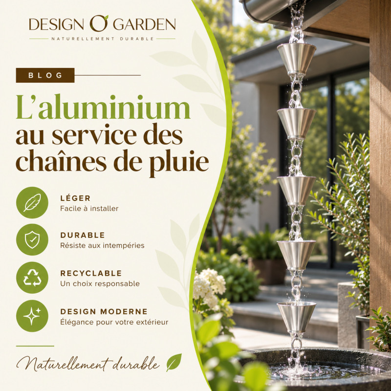 L’aluminium pour les chaînes de pluie : léger, durable et élégant