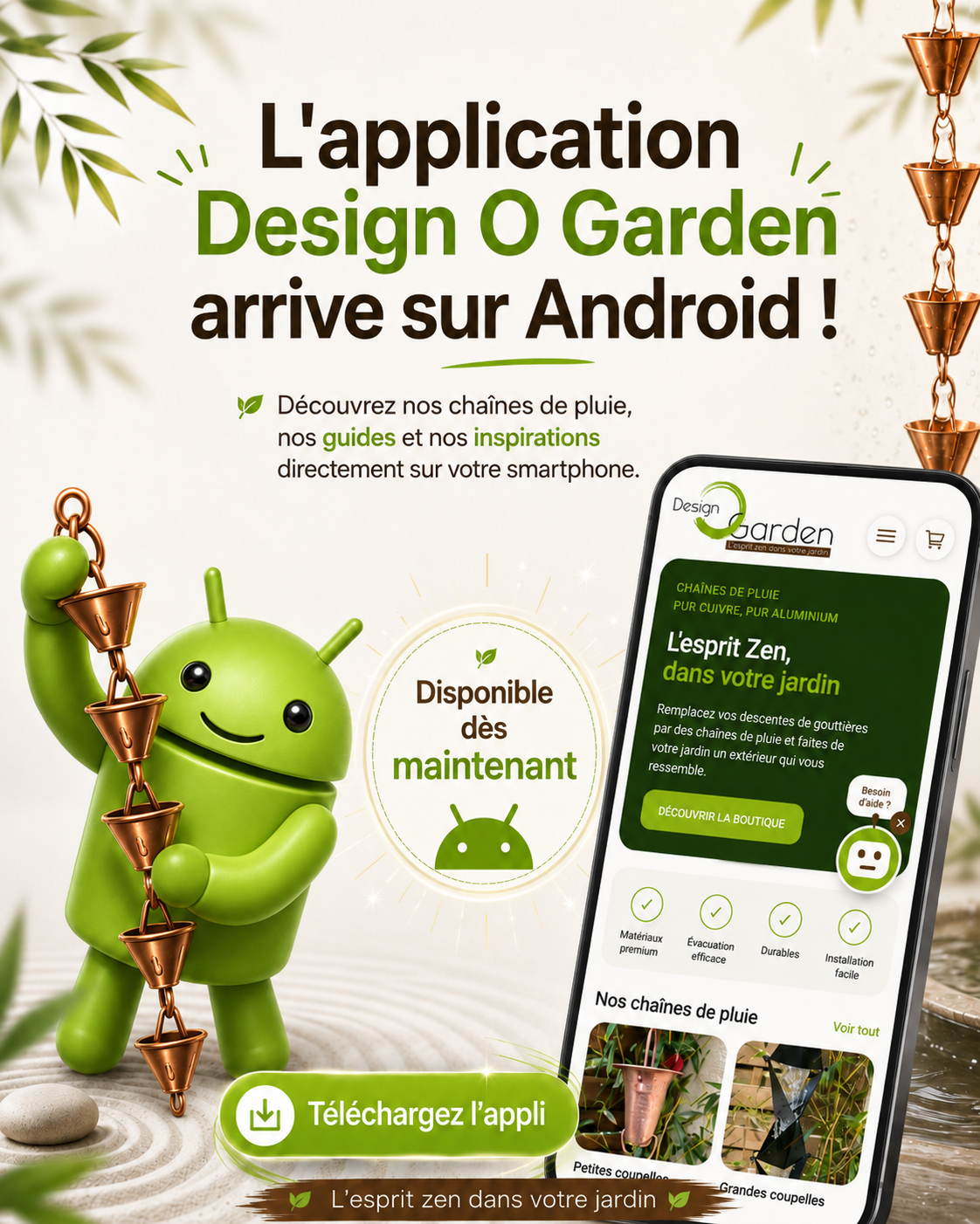 Application Design O Garden disponible sur Android