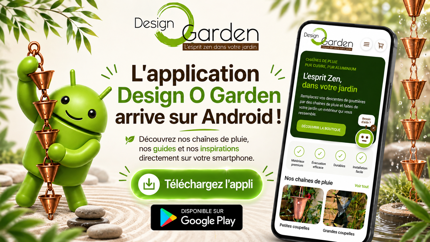 Application Design O Garden disponible sur Android