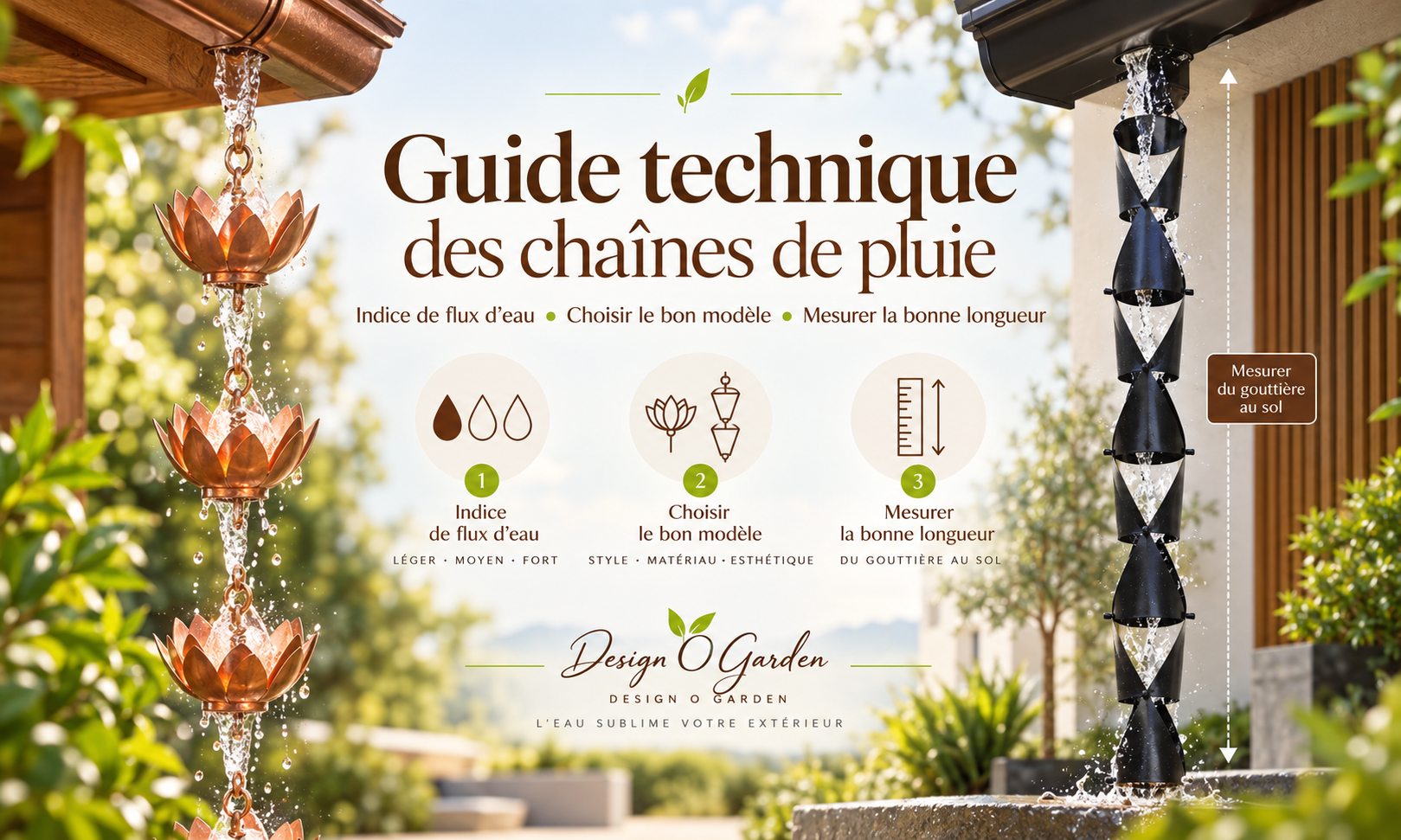 Guide technique des chaînes de pluie Design O Garden
